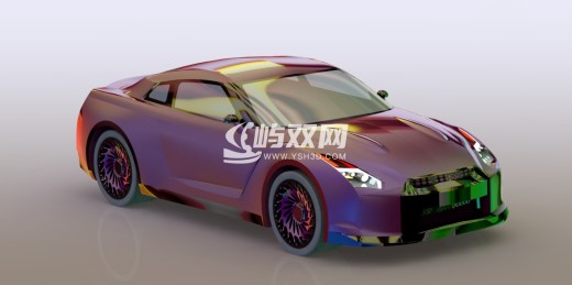 nissan GTR汽车空壳模型缩略图